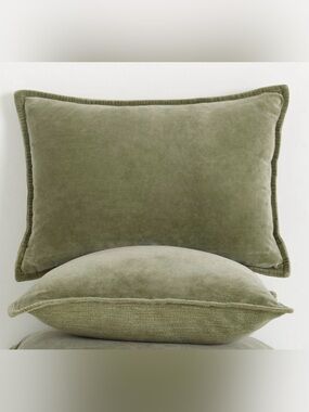 TWO Anthropologie Velvet Trova Pillow Covers